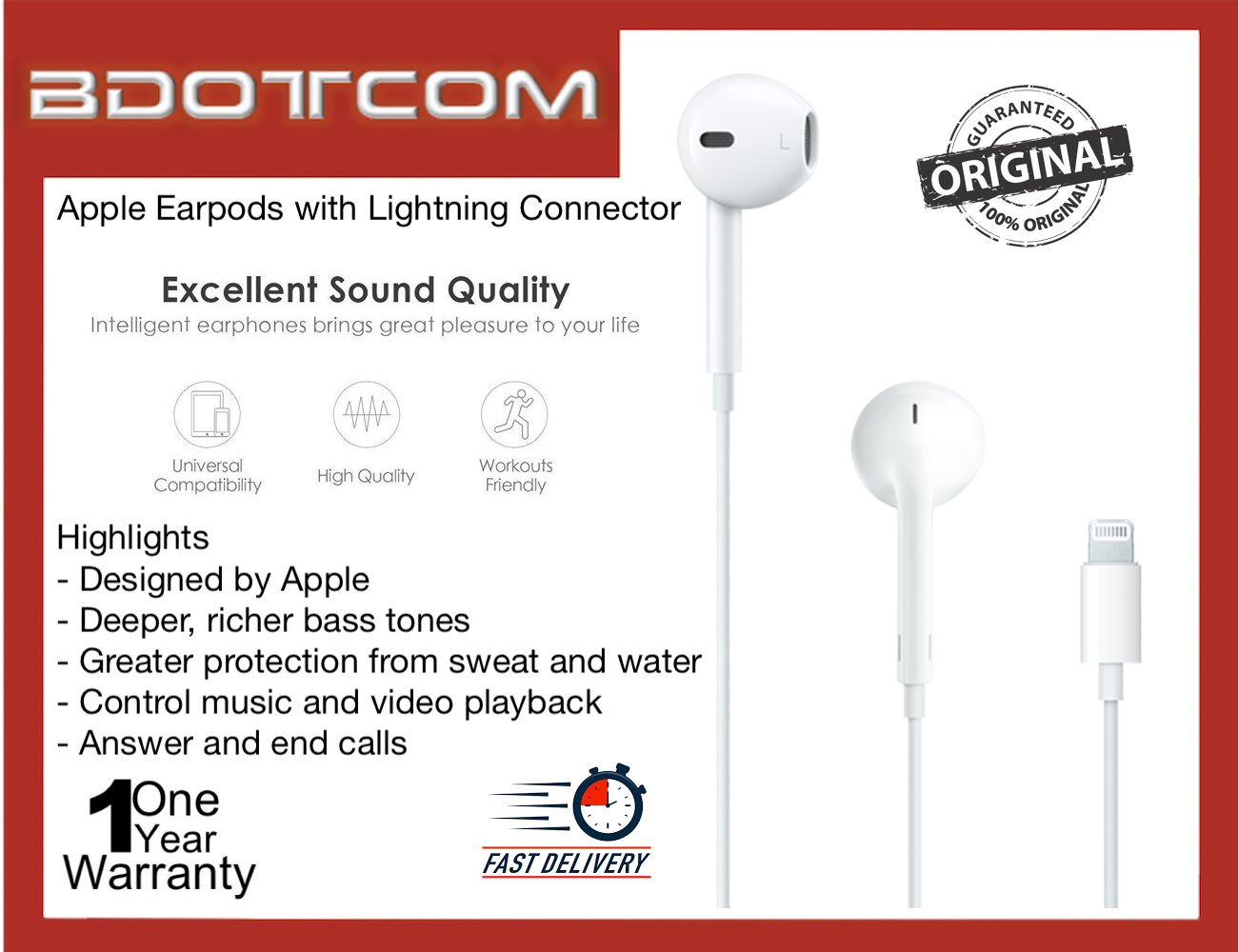 apple earpods in water
