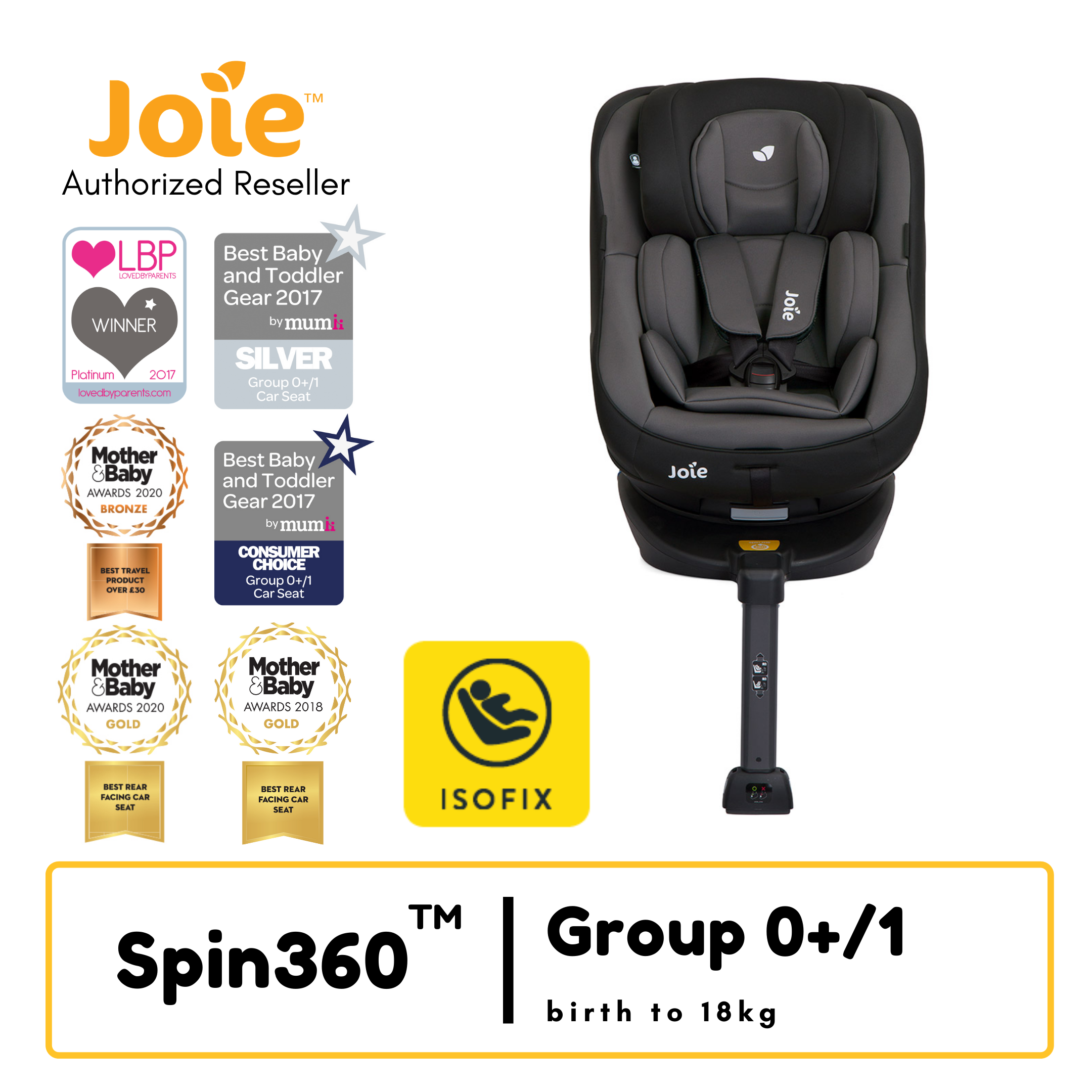 joie spin 360 ember