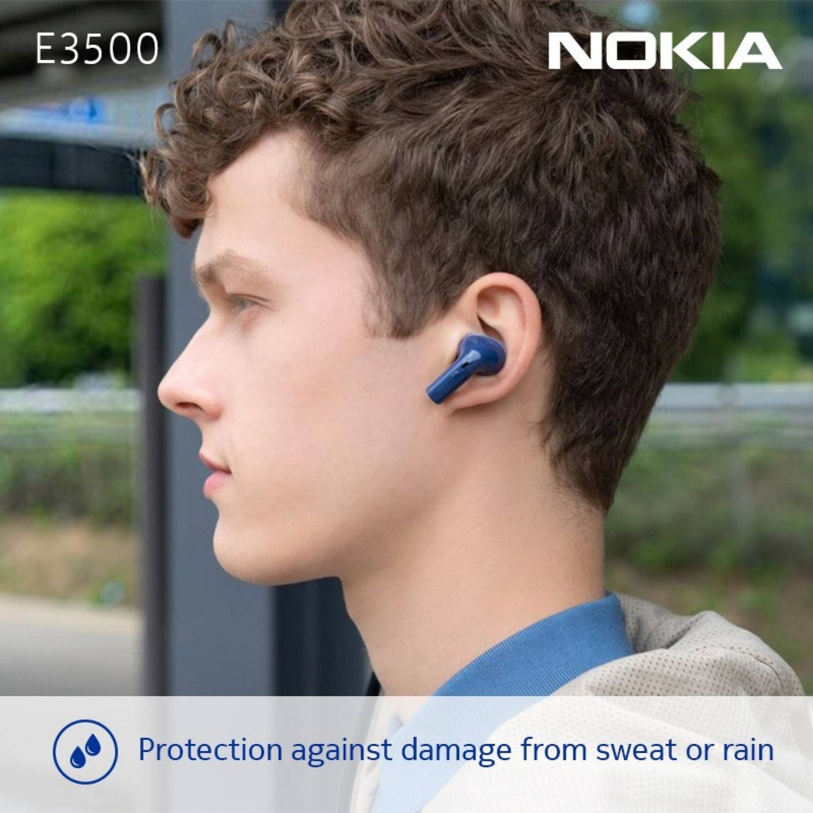 Nokia Essential E3500 Bluetooth® In Ear Kopfhörer In Ear Noise Cancelling, 