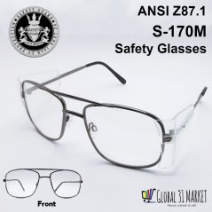 نظارة السلامة شفافة جوارد S-170M طراز UV400 ANSI Z87.1