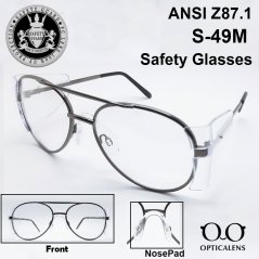 سيفتي نظارات سلامة شفافة جوارد S-49M طرازUV400 ANSI Z87.1