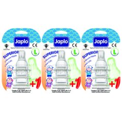 Japlo Superior Anti Colic Nipple Blister Cards - L (3 In 1)