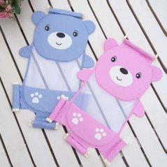 Gdeal Newly Baby Bathtub Net Cartoon Bear Infant Bath Tub Mesh Seat Support Bath Seat Adjustable Bathtub Security Seat