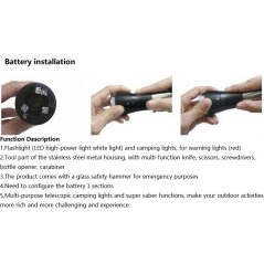 Gdeal 13-In-1 Multifunctional LED Flashlight Red Emergency Light Camping Outdoor Tools
