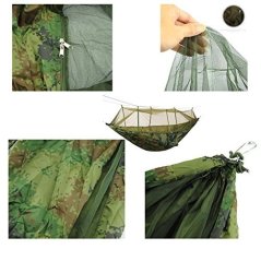 Gdeal Single-person Hammock Hanging Bed Portable High Strength Fabric Hammock With Mosquito Net For Outdoor Camping Travel