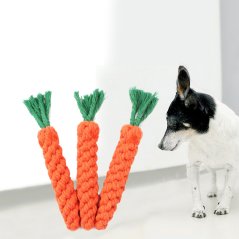 Gdeal Friendly Pets Teeth Bite Hemp Rope Pet Daily Supplies Carrot Shape