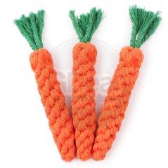 Gdeal Friendly Pets Teeth Bite Hemp Rope Pet Daily Supplies Carrot Shape
