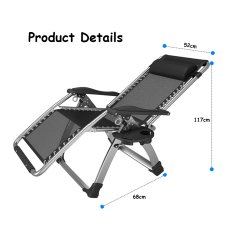 Gdeal GTE Folding Chair Office Portable Balcony Elderly Couch Leisure Beach Chair Attendant Chair Outdoor Lazy Nap Lunch Chair