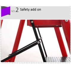 Gdeal Foldable 4 Steps Lightweight Multipurpose Durable Heavy Duty Strong Hold Steel Step Ladder With Hand Grip