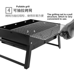 Gdeal BBQ Home Barbecue 3-5 People Outdoor Full set Portable Thick Folding Barbecue Shelf Tool