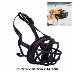 Gdeal Pet Muzzle Dog Mask for Adjustable Straps Mask (Black)