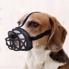 Gdeal Pet Muzzle Dog Mask for Adjustable Straps Mask (Black)