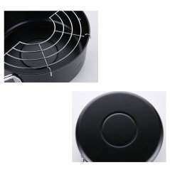 Gdeal GTE Tempura Frying Pot Japanese Style Deep Fryer Convenient Frying Pots with Oil Filter Rack Fryer Non-Stick Pot (CW-7141)