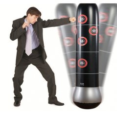 Gdeal Training Fitness Boxing Punching Bag Inflatable Free-Stand Tumbler Pressure Relief Bounce Back Sandbag With Air Pump