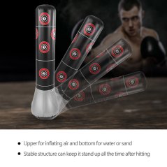 Gdeal Training Fitness Boxing Punching Bag Inflatable Free-Stand Tumbler Pressure Relief Bounce Back Sandbag With Air Pump