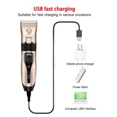 Gdeal Professional Pet Electric Hair Trimmer Fur Clipper (Gold)