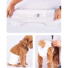 Gdeal Female Pets Dog Diapers Aunt Pants Strong Diapers 10pcs - 3 Sizes