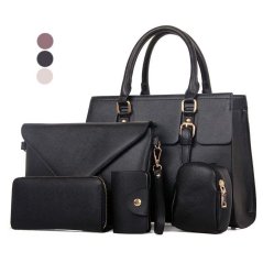 Gdeal 5-In-1 Ladies Fashion Bags PU Leather Handbag Crossbody Bag Wallet Touch Bag Purse Card Holder - 3 Colors Available (RYL-203)