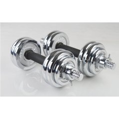 Gdeal Fitnessing Weight 15kg Spinlock Chrome Adjustable Dumbbell With Soft Grip Handle Set