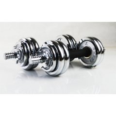 Gdeal Fitnessing Weight 15kg Spinlock Chrome Adjustable Dumbbell With Soft Grip Handle Set
