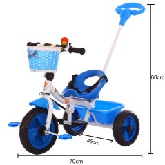 Gdeal Baby Tricycle Bike Three Wheels Baby Tricycle Stroller Children Bicycle Hand Push with Storage Basket - 3 Colors Available