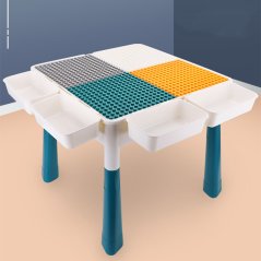 Gdeal Multifunctional Kids Building Block Table Toy Educational Kindergarten Block Assemble Table With Chair