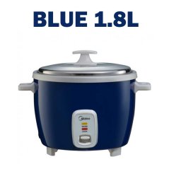 Hometech2u MIDEA 1.0L 1.8L CONVENTIONAL RICE COOKER MR-GM10SDA-R / MR-GM10SDA-B MR-GM18SDA Periuk Nasi,电饭锅