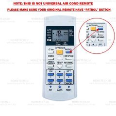 Hometech2u Panasonic Air Conditioner Remote Control Replacement Use for Panasonic AirCond (Patrol) A75C2817 A75C3182 A75C2835 A75C3184