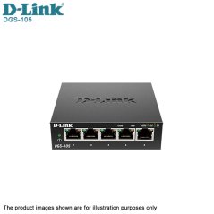 D-Link DGS-105 5‑Port Gigabit Desktop Switch - METAL CASING