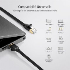 UGreen 5 Meter Flat Ehthernet Cable CAT7 RJ45 Network Patch Cable Flat