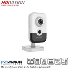 Hikvision DS-2CD2443G0-IW 4MP H.265+ Fixed IR Network IP Cube Camera