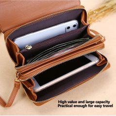 Gdeal Women New Wallet Korean Version Large Capacity Multifunction Shoulder and Long Clutch Bag Coin Purse