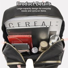 Gdeal Women Oxford Cloth Backpack Large Capacity Backpack Waterproof Lightweight Travel Bag