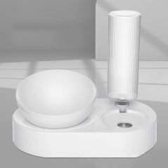GTE Cat Double Bowl Automatic Drinking Dog Water Bowl Dual Use Pet Food Feeder