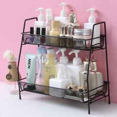Gdeal GTE 2 Layer Iron Cosmetic Storage Rack Desktop Storage Multifunctional Rack