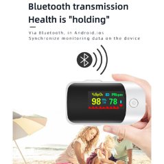 Gdeal Portable Fingertip Oximeter Pulse Blood Pulse Personal Finger Oximeter With Bluetooth