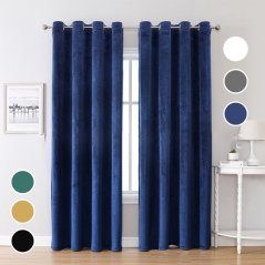 Gdeal GTE 1pcs Italian Velvet Blackout Curtain Solid Color Living Room Bedroom Shading Curtains Cloth (100cm x 250cm)