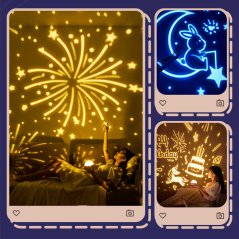 Gdeal GTE Creative Cartoon Starry Sky Projector LED Night Light Bedroom LED Light Lamp