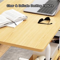 GTE Movable Bedside Table Side Double Layer Foldable Bed Sofa Desk Laptop