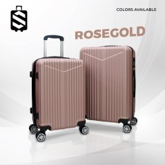 Gdeal SKY TRAVELLER SKY348 2-In-1 Premium Straight Stripes Luggage With Double Wheels (20Inch+24Inch)
