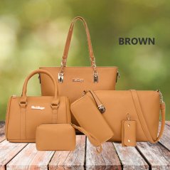 Gdeal 6pcs Women Bag Fashion Large Capacity Handheld One Shoulder Messenger Bag Handbag