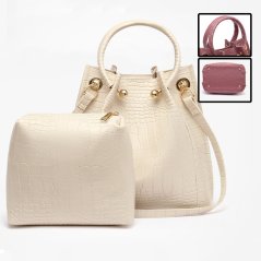 Gdeal 2pcs Women Handbag Crocodile Pattern Shoulder Bags Female Sling Casual Fashions