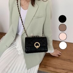 حقيبة كتف نسائية كاجوال صغيرة بحمالة على شكل سلسلة ماسية (4 ألوان)