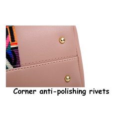 Gdeal 4-In-1 Korean Style Elegant Women Fashion PU Leather Medium Tote Bag Shoulder Bag Handbags Set (RYL-214)