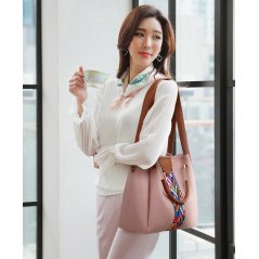 Gdeal 4-In-1 Korean Style Elegant Women Fashion PU Leather Medium Tote Bag Shoulder Bag Handbags Set (RYL-214)