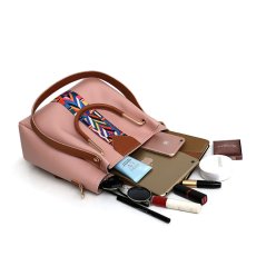 Gdeal 4-In-1 Korean Style Elegant Women Fashion PU Leather Medium Tote Bag Shoulder Bag Handbags Set (RYL-214)
