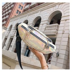 Gdeal Shiny Waist Bag Tide Chain Shoulder Messenger Bag Simple Fashion Laser Wild Chest Bag (RYL-227)