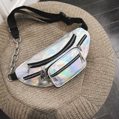Gdeal Shiny Waist Bag Tide Chain Shoulder Messenger Bag Simple Fashion Laser Wild Chest Bag (RYL-227)