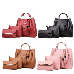 Gdeal 3-In-1 Korean Style Women Fashion Version Of The Multi-piece Women's Handbags Shoulder Diagonal (RYL-220)