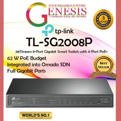 Tp-Link TL-SG2008P JetStream 8-Port Gigabit Smart Switch 4-Port PoE+